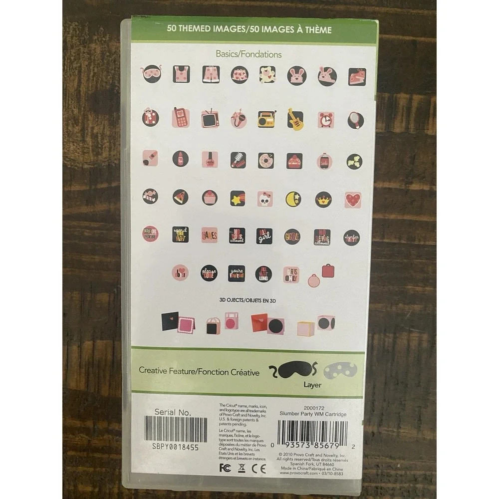 Cricut Lite Slumber Party Cartridge EUC